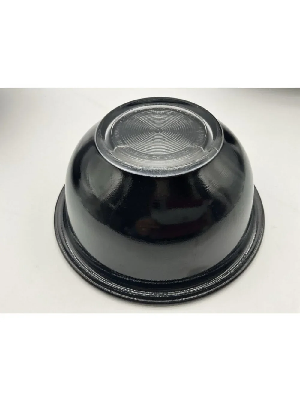 Pyrex Vintage Nesting Mixing Bowls Clear Bottom Black Set of 3 - 322 / 325 / 325
